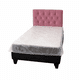 thumbnail image 2 of Cama 1 Plaza y Media Rosado con Colchón de Resortes + Respaldo | Set Completo, 2 of 2