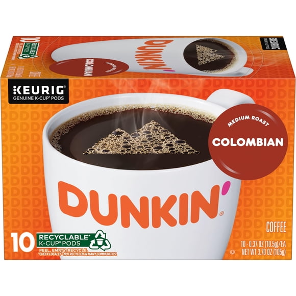Café Dunkin' de Colombia, Tueste Medio, 10 Cápsulas K‑Cup