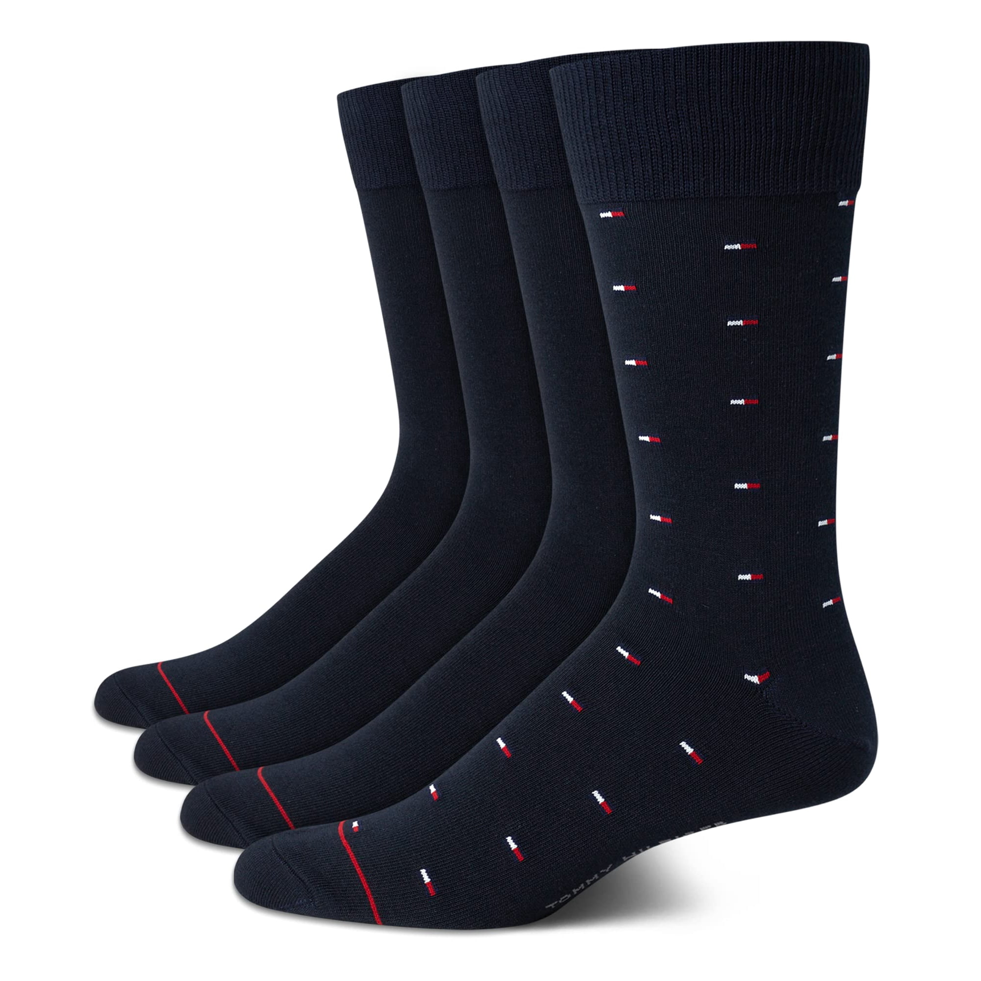 Calcetines De Vestir Tommy Hilfiger Lightweight Comfort Crew, Paquete De 4