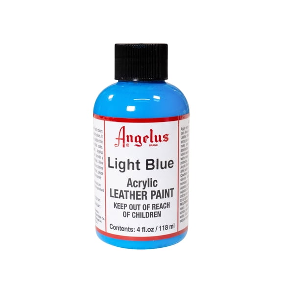 Pintura acrílica para cuero Angelus, azul claro, 120 ml, resistente al agua