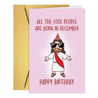 Tarjeta De Felicitación Colinhelin, Divertida, Feliz Navidad, Cumpleaños De Diciembre