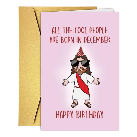 Tarjeta de felicitación COLINHELIN, divertida, feliz Navidad, cumpleaños de diciembre