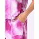thumbnail image 5 of INSPIRE CHIC Conjunto de Pijama de Mujer con Diseño Tie Dye, Mezcla de Algodón Suave, Manga Corta, Ropa de Estar con Bolsillos L Rosa, 5 of 6