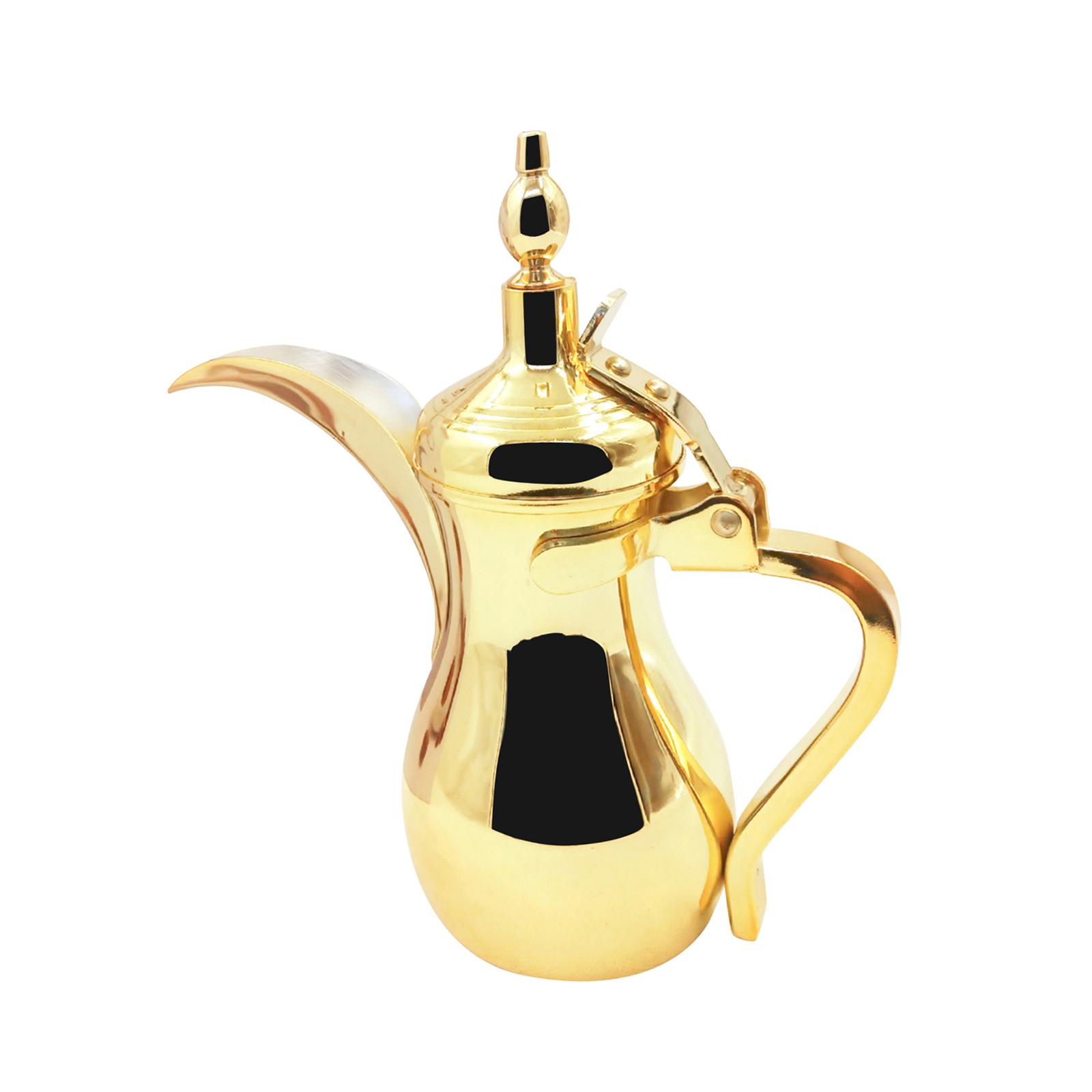 Magideal - Cafetera Árabe, Calentador De Café, Jarra De Agua De Acero Inoxidable, Botella De Agua Fría Y Caliente, Tetera Portátil Para Reuniones De Barbacoa 700Ml