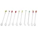thumbnail image 2 of 10 palitos agitadores de bebidas de colores de 23 cm, de acrílico, con mango transparente, para bares, cafeterías, restaurantes y uso doméstico., 2 of 8