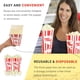 thumbnail image 5 of Cajas de papel para palomitas Salbree 110 Movie Night, 1,36 L, color rojo y blanco, 5 of 9