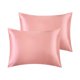 thumbnail image 1 of REGALWOVEN Juego de 2 fundas de almohada de satén para cabello y piel con cierre de sobre estándar Coral, 1 of 5