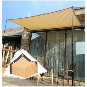 Genérico - Malla Sombreadora Toldo Vela Rectangular 6X4 Hdpe Beige: Elegancia Y Frescura Para Tu Espacio Al Aire Libre