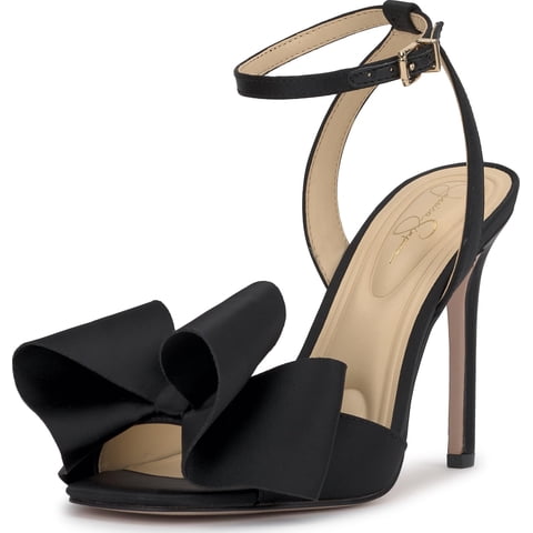 Sandalias Jessica Simpson Olivine Con Moño En Satén Y Tacón De 10 Cm