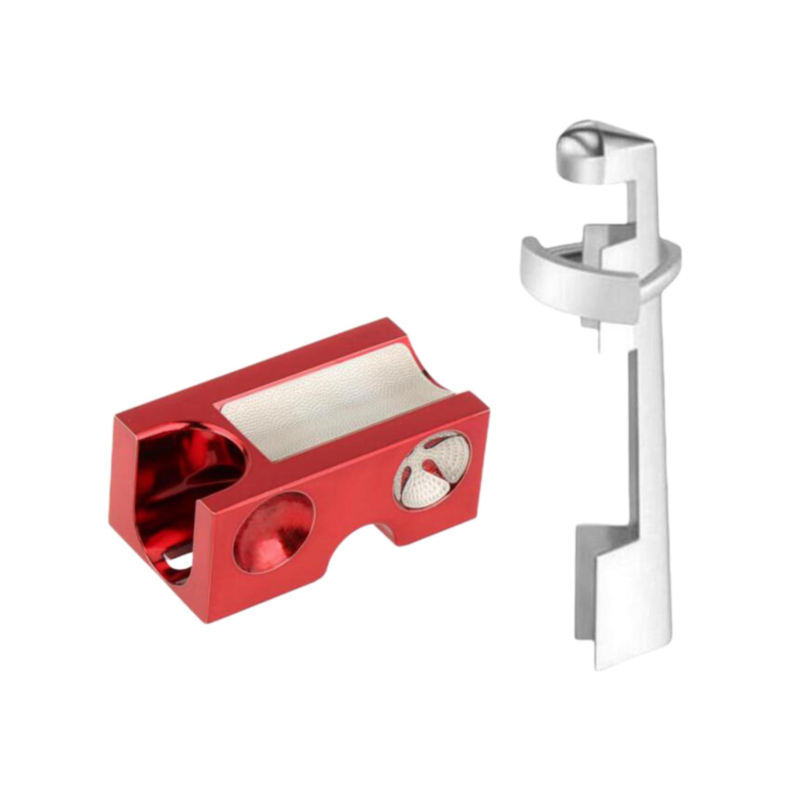 Ioensy - Herramienta De Reparación De Punta De Taco De Billar, Accesorios De Billar Resistentes, Moldeador De Taco De Piscina 8 En 1, Color Rojo