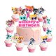 thumbnail image 1 of Suministros para Fiestas LDAKZFV 25 Piezas Decoraciones de Pastel Super Gatitos, 1 of 5