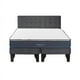 thumbnail image 1 of Cama Europea Galaxy 2 Plazas + Respaldo Capitoné Negro Gris, 1 of 3