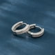 thumbnail image 3 of 14K Gold Plated Zircon Hoop Earrings: A Stylish Accessory for the Elegant Woman, 3 of 4
