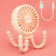 thumbnail image 2 of 1pc Octopus Fan, Summer New Portable Handheld USB Rechargeable Fan, Baby Stroller Small Fan, Outdoor Bike Clip Fan Desk Foldable USB Fan, 2 of 3
