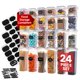 thumbnail image 1 of Juego de recipientes de almacenamiento de alimentos Oizeir herméticos, paquete de 24 unidades, trans, 1 of 7