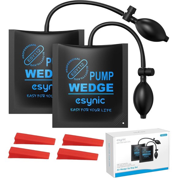 Kit de cuñas inflables eSynic ESY112A, 4 cuñas, 300 lb