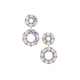 thumbnail image 1 of Arete Doble Círculo Con Strass Dorado CC Clothing, 1 of 5