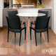 thumbnail image 2 of Comedor Mesa Eames de vidrio 100cm + 4 Sillas de terraza exterior - Negras, 2 of 8