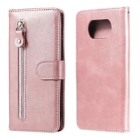 Gangxun - Funda Con Cremallera Para Xiaomi Poco X3/X3 Pro 5G, Carcasa Cartera De Cuero Pu Con Soporte Y Tarjetero