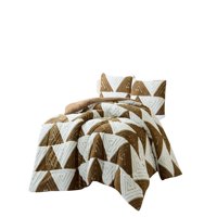 Genérico - Cobertor De Jacquerd Cutting Plaza Y Media Color Blanco Con Mostaza