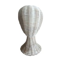 Magideal - Soporte De Exhibición De Sombreros De Ratán Tejido, Maniquí De Rostro Liviano, Multifunción E Independiente, Soporte Para Sombreros Para Accesorios De