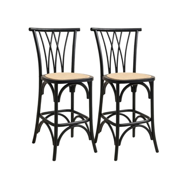 Pack 2 Sillas Altas Amelia de Madera - Negro