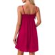 thumbnail image 3 of INSPIRE CHIC Lencería para Mujer con Volantes sin Mangas Camisón Suave Escote en V Ropa de Casa XL Rojo, 3 of 6