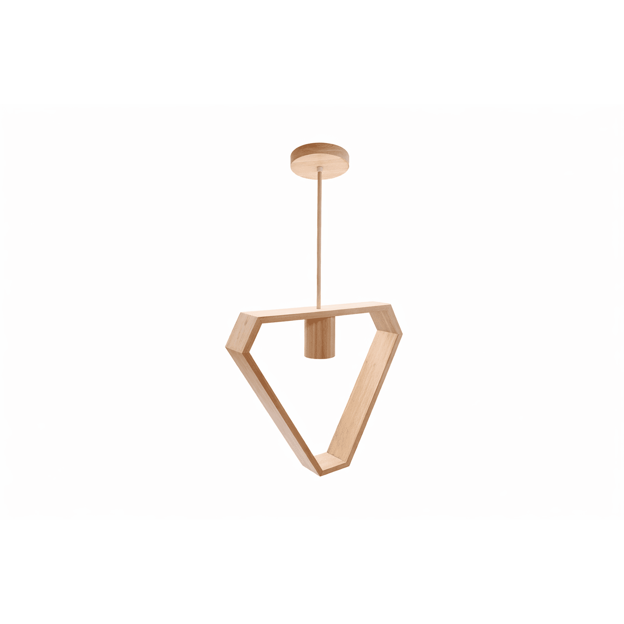 Space Home - Luminaria De Techo Rigel Madera Estilo Nórdico Porta Ampolleta E27