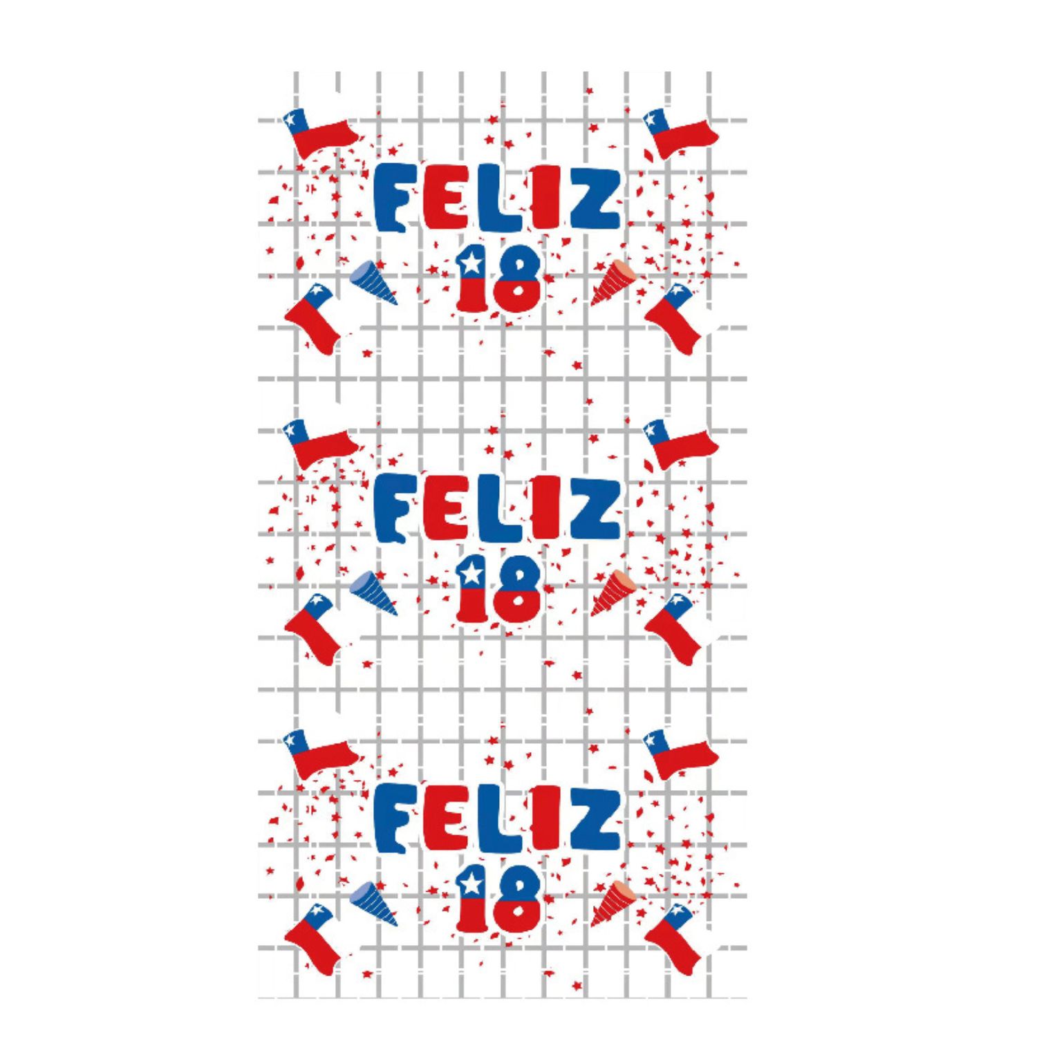 Genérico - Cortina Decorativa 2X1 M Diseño Feliz 18 Fiestas Patrias