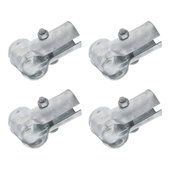 Abrazaderas de extremo para riel en T VIVIDA, 4 piezas, 1-5/8" de acero galvanizado