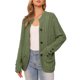 thumbnail image 1 of INSPIRE CHIC Cárdigan Suéteres para Mujeres Abierto al Frente con Botones Manga Larga Otoño Casual Tejido de Punto con Bolsillos M Verde Militar, 1 of 6