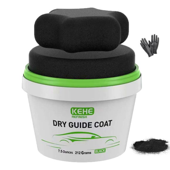 Kit de polvo guía para lijado KEHE REFINISH, recubrimiento guía seco negro