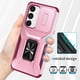 thumbnail image 2 of Funda Armada para Samsung Galaxy S24 Plus con Tapa Deslizante y Soporte Magnético Giratorio Rosa, 2 of 5