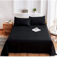 Riqui - Sabana Algodón 144 Hilos 1 Plaza Negra