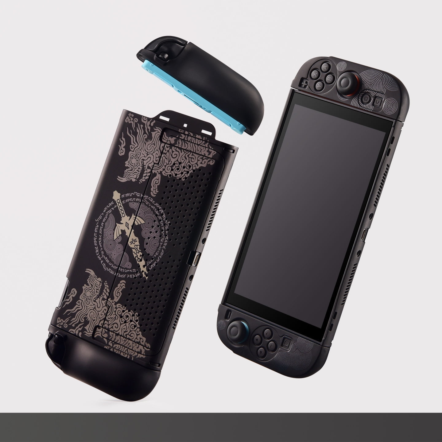 Genérico - Funda Protectora Compatible Con Nintendo Switch 2, Empuñadura De Controlador Extraíble De Silicona Con Carcasa Dura Y Soporte Para Accesorios De Consola De Juegos