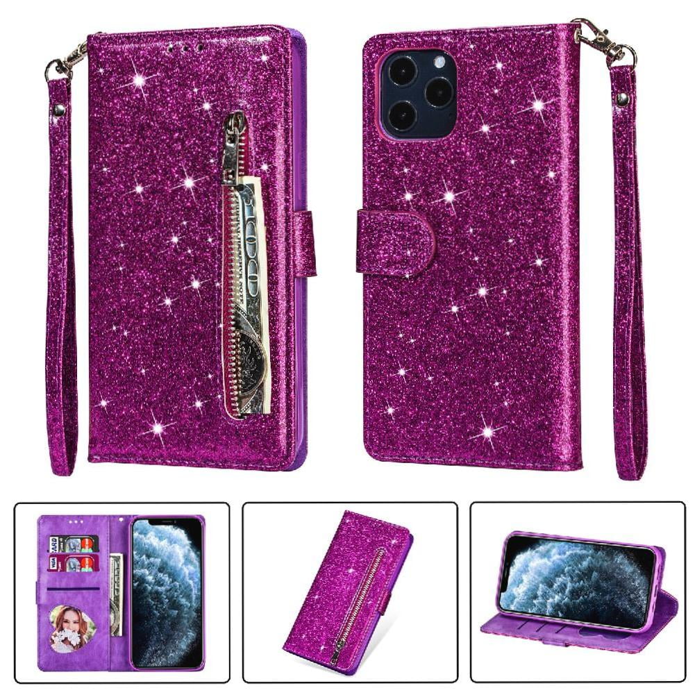 Foxdock - Funda Para Elegante Funda Iphone 11 Pro Max Glitter Con Cremallera-ideal Para El Uso Diario