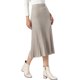 thumbnail image 4 of INSPIRE CHIC Falda Maxi de Punto para Mujer con Cintura Alta Elástica, Falda Plisada Suave a Rayas Casual S Camel, 4 of 6