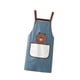 thumbnail image 1 of Delantal De Cocina Para Mujer Con Bolsillos Delantal De Peluquería Para Granja Hornear Café Azul, 1 of 3