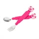 thumbnail image 1 of 1pc 304 Stainless Steel Kids Fork Spoon Set Cartoon Long Handle Fork Spoon Cute Silicone Kitchen Dining Children's Day Gift Christmas Gift, 1 of 5