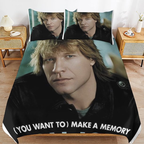 Jon Bon Jovi Bedding System Smooth Fabric Zipper Closure Comfortable Texture Soft Feel Duvet Cover Sets Pack