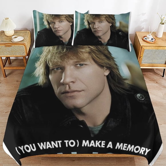 Jon Bon Jovi Bedding System Smooth Fabric Zipper Closure Comfortable Texture Soft Feel Duvet Cover Sets Pack