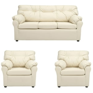 Muebles América - Living América 311 Cuero Sintético Beige