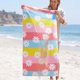 thumbnail image 4 of Toalla de Playa Sobredimensionada REGALWOVEN, Toallas de Piscina Ligeras y de Secado Rápido para Viajes, Deportes, Camping Patrón de Margaritas 28" x 56", 4 of 7