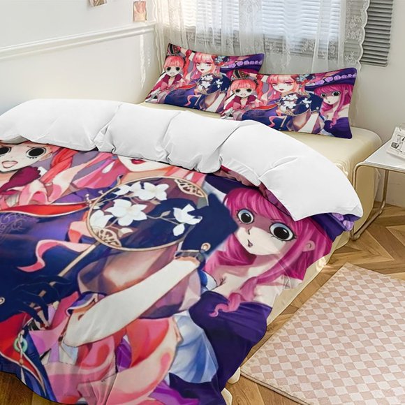 Perona Bed Duvet Cover Funny Anime Cartoon Bedding Sets Lightweight 3 Piece Comforter Sets