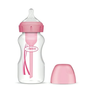 Dr. Brown'S - Mamadera Anticólico Boca Ancha 270Ml Rosado