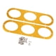 thumbnail image 4 of Panel de difusor de desvío de aire de parachoques trasero de aluminio universal 2X dorado de 3 orificios, 4 of 5