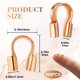 thumbnail image 2 of Guardas de Alambre DC,CLISENCE 200 piezas Oro Rosado en forma de U, 2 of 7