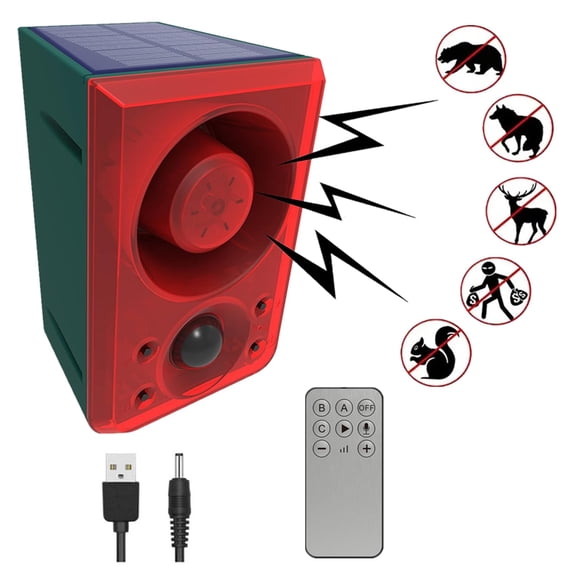 Alarma Solar con Sensor de Movimiento HULPPRE 130db USB Control Remoto