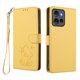 thumbnail image 1 of Funda Billetera con Relieve de Gato para Motorola Edge 50 5G, Amarillo, 1 of 6
