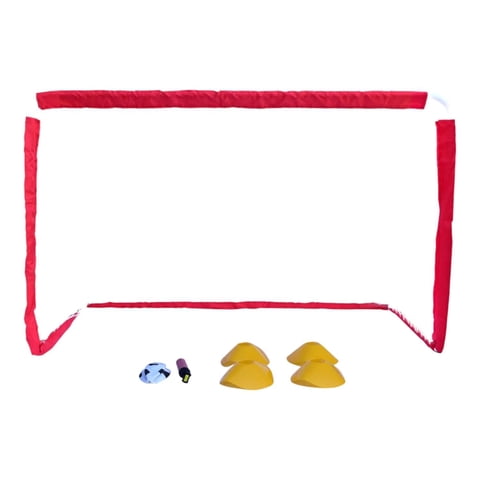 Set Arco De Futbol + Pelota + Conos Gamepower Rojo Tamano Unico